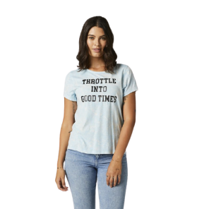 T-shirt FOX Lady Throttle niebieski